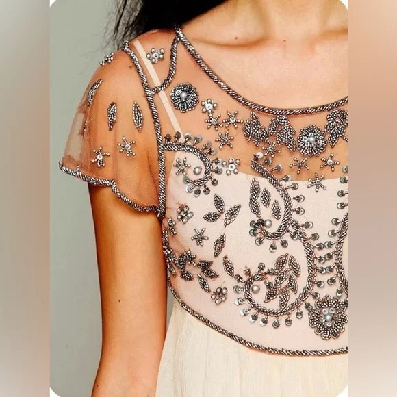 Free People Sunset Ombré Beaded Tunic Dress - Picture 5 of 16